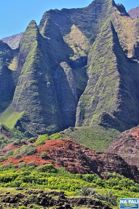 a canyon with a mountain in the background