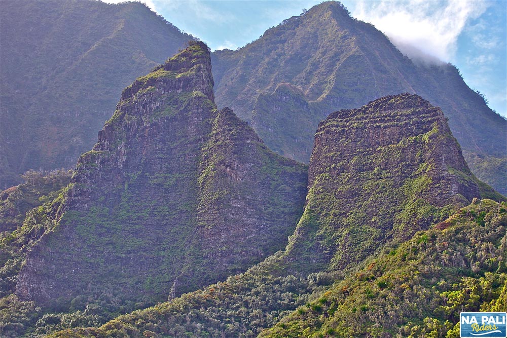 a canyon with a mountain in the background