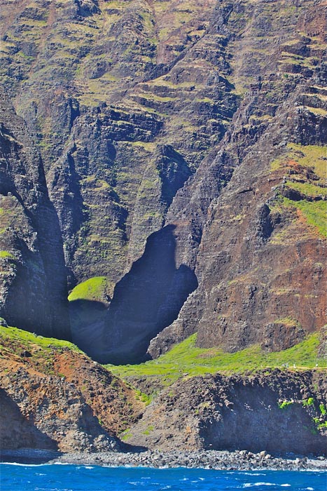 a canyon with a mountain in the background
